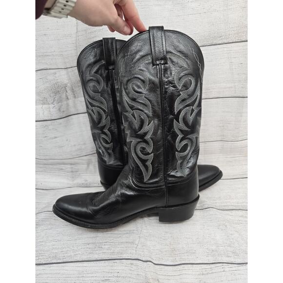 Dan Post Men\'s Black Leather Upper Mexico 2110 Cowboy Boots size 11 D main image 6